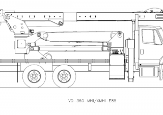 Nacelles à bras articulés Nacelles à bras articulés montées sur remorque Versalift VO-360XMHI-E85