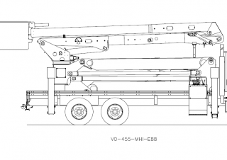 Nacelles à bras articulés Nacelles à bras articulés montées sur remorque Versalift VO-455MHI-E88 ELEVATOR