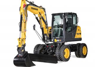 Excavatrice sur pneus Yanmar B 75 2PB