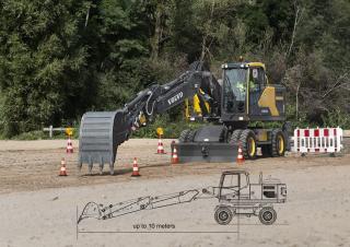 Excavatrice sur pneus Volvo EW180E
