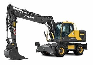Excavatrice sur pneus Volvo EW180E