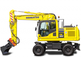 Excavatrice sur pneus Komatsu PW180-10