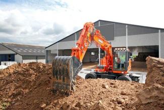 Excavatrice sur pneus Doosan DX160W-3