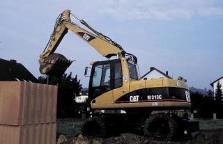 Excavatrice sur pneus Caterpillar M 313 C Mono