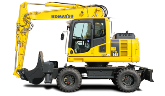 Excavatrice sur pneus Komatsu PW148-8