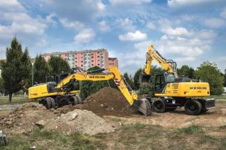Excavatrice sur pneus New Holland WE170B pro