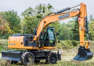 Excavatrice sur pneus Case WX148