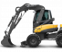 Excavatrice sur pneus Mecalac 12 MTX