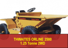 Bennes sur pneus Thwaites Orline 2500 DR