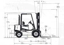 Chariots élevateurs frontaux diesel Clark CDP 35 H