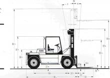 Chariots élevateurs frontaux diesel Clark DPL 100