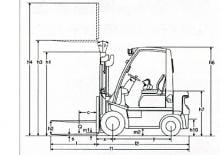 Chariots élevateurs frontaux diesel Nissan FD 01 A 15 Q
