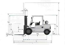 Chariots élevateurs frontaux diesel Mitsubishi FD 50 K