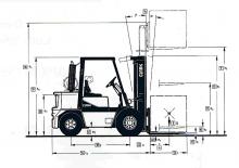 Chariots élevateurs frontaux diesel Clark GPX 50 D