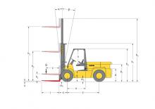 Chariots élevateurs frontaux diesel Hyster H 7.00 XL