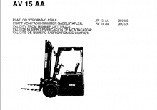 Chariots élevateurs frontaux  electriques Desta AV 15 AA