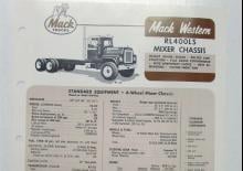 Chassis Mack RL491LS CA49 Cummins VB-210 6x2