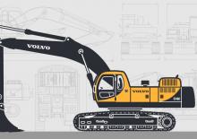 Excavatrice sur chenilles Volvo EC460