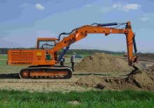 Excavatrice sur chenilles Hanomag R70