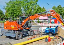 Excavatrice sur pneus Atlas 160 W