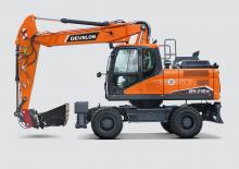 Excavatrice sur pneus Develon DX210W-7K