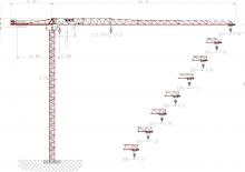 Grues à tour - tourneur supérieur Wolffkran 6031.12 clear
