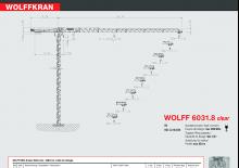 Grues à tour - tourneur supérieur Wolffkran 6031.8 clear