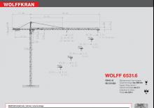 Grues à tour - tourneur supérieur Wolffkran 6531.6 cross