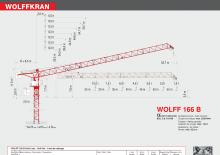 Grues à tour  - tourneur supérieur- flèche épingle Wolffkran 166 B