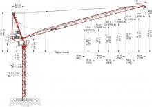 Grues à tour  - tourneur supérieur- flèche épingle Wolffkran 275 B US