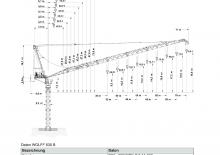 Grues à tour  - tourneur supérieur- flèche épingle Wolffkran 630 B
