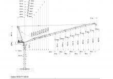 Grues à tour  - tourneur supérieur- flèche épingle Wolffkran 630 B