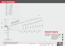 Grues à tour  - tourneur supérieur- flèche épingle Wolffkran 630 B