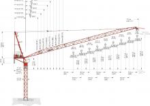 Grues à tour  - tourneur supérieur- flèche épingle Wolffkran 700 B US