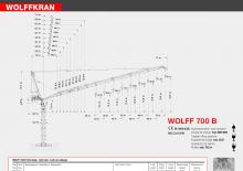 Grues à tour  - tourneur supérieur- flèche épingle Wolffkran 700 B