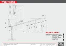 Grues à tour  - tourneur supérieur- flèche épingle Wolffkran 700 B