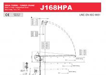 Grues à tour  - tourneur supérieur- flèche épingle Jaso J168HPA