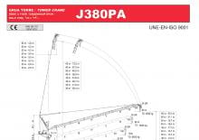 Grues à tour  - tourneur supérieur- flèche épingle Jaso J380PA