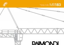 Grues à tour - tourneur supérieur Raimondi MR 183-B
