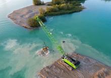 Grues à chenilles - flèche treillis Sennebogen 670E
