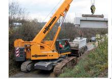 Grues à chenilles - flèche treillis Sennebogen 650 HD