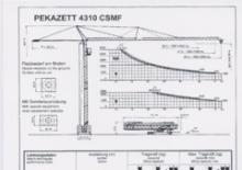 Grues à tour - tourneur inférieur Pekazett 4310 CSMF