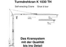 Grues à tour - tourneur inférieur König K 1030 TH