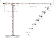 Grues à tour - tourneur supérieur Wolffkran 6015.8 clear