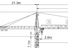 Grues à tour - tourneur supérieur Wolffkran 7031 FL 6