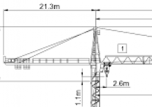 Grues à tour - tourneur supérieur Wolffkran 7031 FL 6