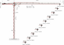 Grues à tour - tourneur supérieur Wolffkran 7534.16 clear