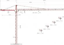 Grues à tour - tourneur supérieur Wolffkran 8033.8 Cross US 