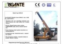 Grues mobiles industrielles Rigante GR 40