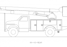 Nacelles à bras articulés montées sur remorque Versalift VN-43-I-REAR